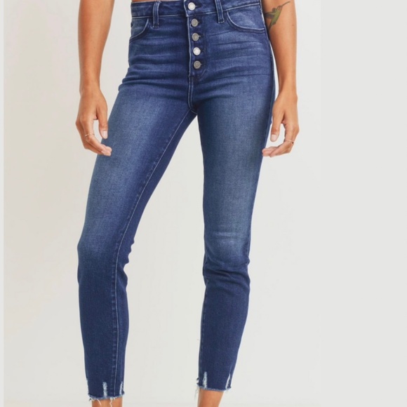 Just Black Button up Skinny Jeans